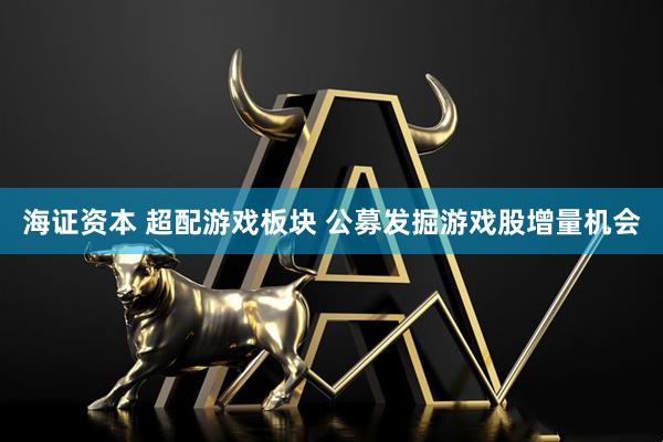 海证资本 超配游戏板块 公募发掘游戏股增量机会